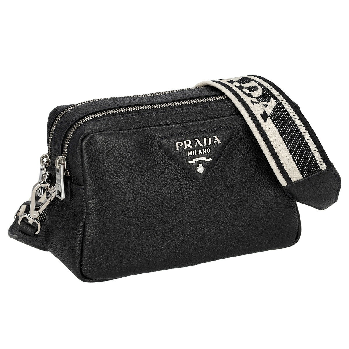 プラダ PRADA バッグ ミニバッグ ショルダーバッグ 肩掛けバッグ 斜め掛けバッグ クラッチバッグ 1BH082 V/DAI SOFT 3OM NER レディース ブラック