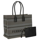 フェラガモ Ferragamo バッグ トートバッグ ポーチ付き 214955 765596 レディース ブラックグレー系