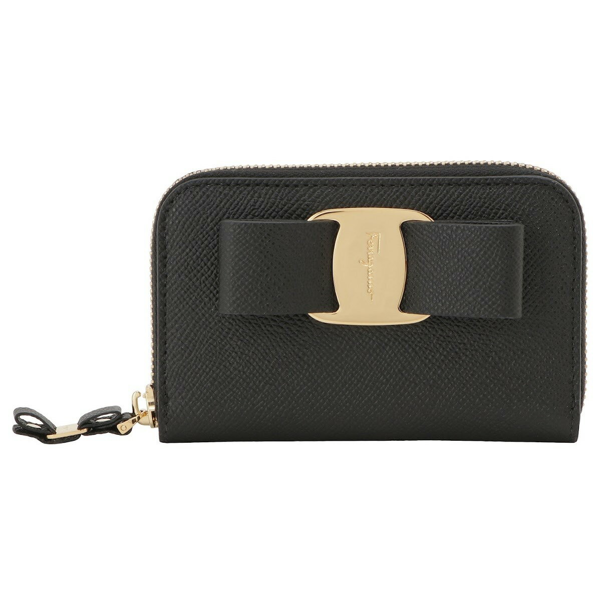 ե饬 Ferragamo 󥱡  ɥ ޥ 22D288 725290 028 bwfr00234l VARA BOW ZIP AROUND CARD CASE  ܥ BLACK ֥å