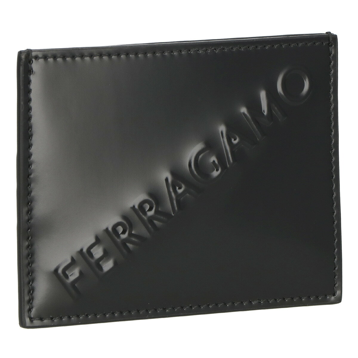 フェラガモ Ferragamo カードケース 名刺入れ 661204 764207 メンズ ブラック 本革 レザー
