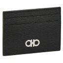 フェラガモ Ferragamo カードケース 名刺入れ 66A387 704957 メンズ レッド+ブラック 本革 レザー
