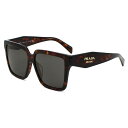 プラダ PRADA サングラス アジアンフィット UVカット アイウェア スクエア 0PR 24ZSF 17N40L 57 レディース ルートトータス+ダークグ...