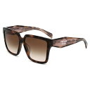 プラダ PRADA サングラス アジアンフィット UVカット アイウェア スクエア 0PR 24ZSF 23A0A6 57 レディース モーブトータス+ブラウン...
