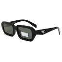 プラダ PRADA サングラス アイウェア スクエア 0PRA12SF 16K08Z 54 メンズ レディース ユニセックス ブラック+ダークグレー