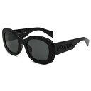 プラダ PRADA サングラス アジアンフィット アイウェア フォックス 0PRA13SF 1AB5S0 55 メンズ レディース ユニセックス ブラック+ダー...
