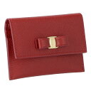 フェラガモ Ferragamo カードケース 名刺入れ 22d155 683531 VARA ヴァラ リボン レディース LIPSTICK レッド