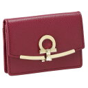 フェラガモ Ferragamo カードケース 名刺入れ 22d198 755240 ガンチーノクリップ レディース MELAGRANA レッド