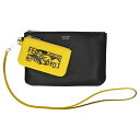 フェラガモ Ferragamo ポーチ リストレット 661466 776210 ブラック+イエロー 本革 レザー