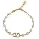 ヴァレンティノ VALENTINO Vロゴ シグネチャー パールビーズ ブレスレット アクセサリー 5W2J0G16 UXM 23R abva00022l レデ...