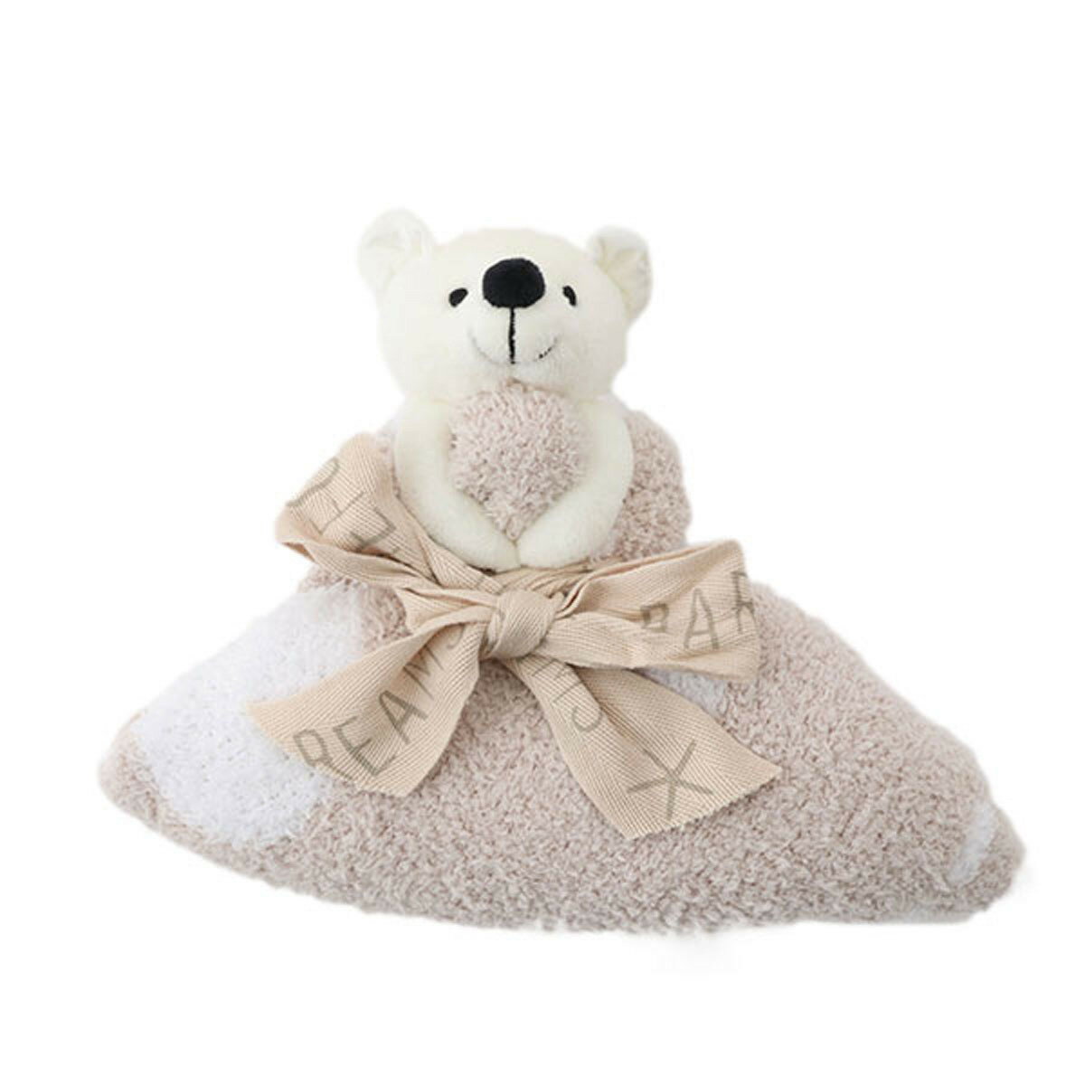 ベアフットドリームズ BAREFOOT DREAMS ベビー用 ブランケット ひざ掛け B530 BEAR ベア COZYCHIC DREAM BUDDIE コージーシック ベージュ+ホワイト系