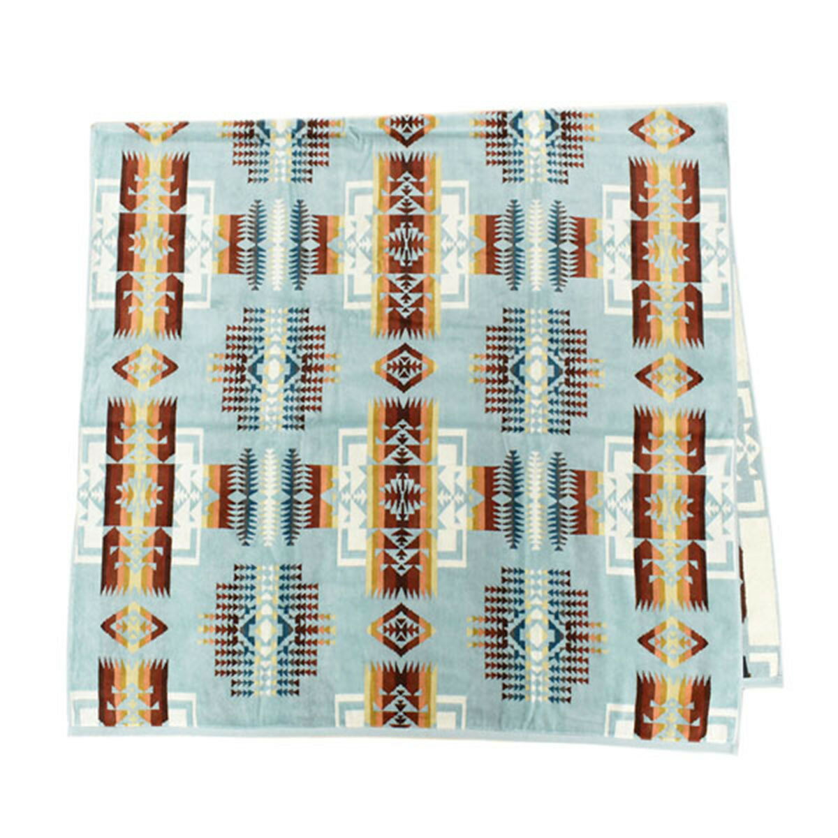 ペンドルトン PENDLETON タオル バスタオル ワイドバスタオル ブランケット XB233-51128 OVERSIZED JACQUARD SPA TOWEL AQUA ブルー+マルチ