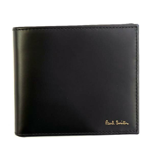 ポールスミス Paul Smith 財布 二つ折り財布 ATXC4833 W761 79 MEN WALLET BFLD COIN INTMUL BK ブラック+マルチストライプ