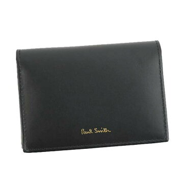 ポールスミス Paul Smith 名刺入れ カードケース クレジットカードケース AUPC4776 W761A 79 FOLD OVER CREDIT CARD CASE ブラック+マルチストライプ柄