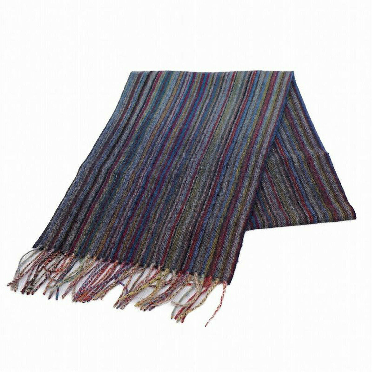 ポールスミス Paul Smith マフラー SCARF MULTI CASHMERE M1A 837D AS09 メンズ カシミヤ ストール BLUE ブルー＋マルチカラーストライプ