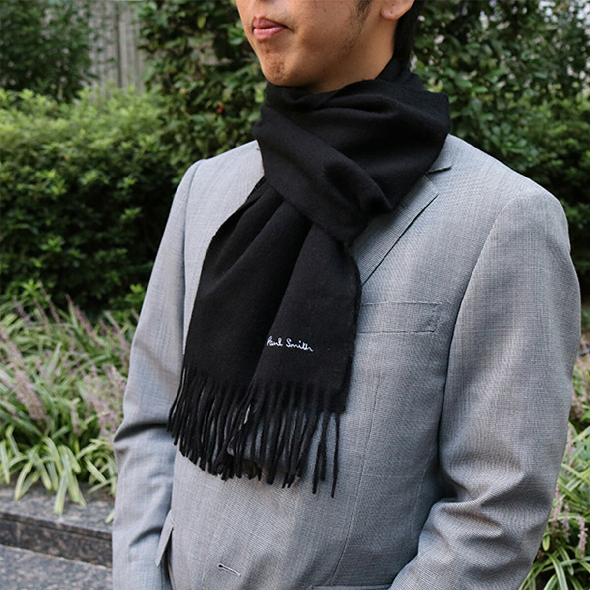 ポールスミス Paul プリマクラッセ Smith マフラー Hermes メンズ Veneta Lauren M1a Ralph Christian 933d As04 Marc Gregory Loewe 79 エンポリオアルマーニ 男性用 ウールマフラー ストール ブラック Salada Bowl おしゃれブランド通販ポールスミス マフラー メンズ
