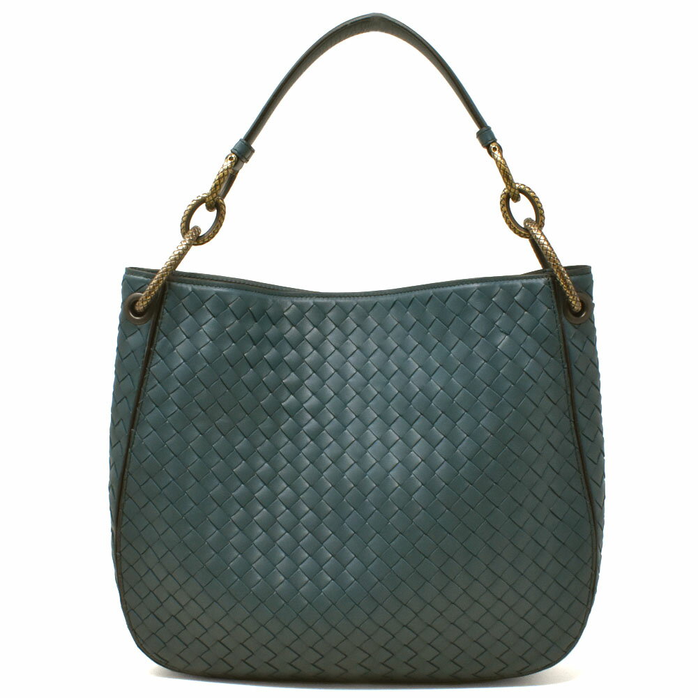 ボッテガヴェネタ ハンドバッグ ボッテガヴェネタ BOTTEGA VENETA ハンドバッグ 494119 VO0AD 4568 LOOP INTRECCIATO ループ イントレチャート ショルダーバッグ BRIGHTON ダークブルーグリーン系