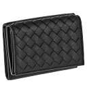 ボッテガヴェネタ BOTTEGA VENETA 財布 三つ折り財布 折りたたみ財布 小銭入れ付き イントレチャート 515385 VO0B2 8885 メンズ ブラック+ライトグレー