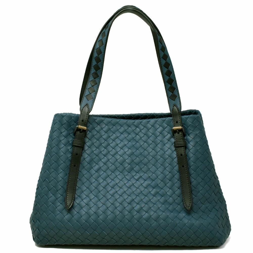 ボッテガヴェネタ BOTTEGA VENETA トートバッグ 546494 VO0BA 4407 INTRECCIATO イントレチャート トート ハンドバッグ フレンチバッグ BRIGHT ダークブルーグリーン系