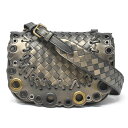 ボッテガヴェネタ BOTTEGA VENETA ショルダーバッグ 547347 VA252 9772 INTRECCIATO イントレチャート クロスボディバッグ ハンドバッグ 斜めがけバッグ PLATINUM マルチカラー