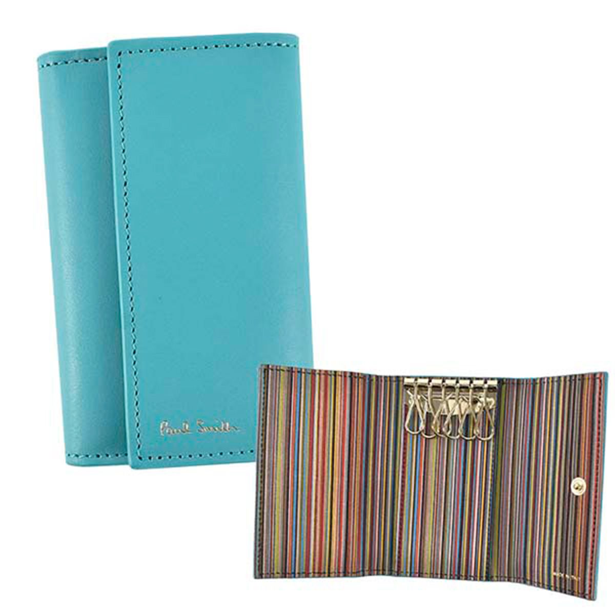 クロエ ポール スミス Paul Smith キーケース M1A1981 42 TURQUOISE ターコイズブルー MEN WALLET KCASE INTMUL