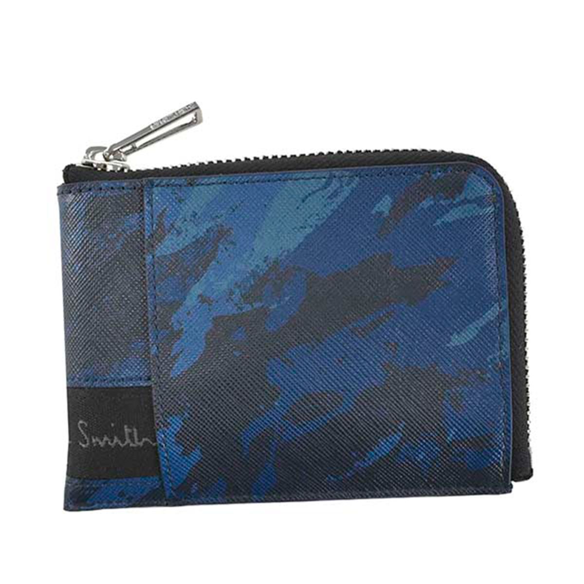 ポール スミス Paul Smith コインケース M2A6384 41 ブルー カモフラージュプリント COMER ZIP CARD HOLDER 小銭入れ