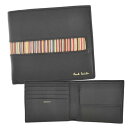 ポールスミス Paul Smith 財布 二つ折り財布 折りたたみ財布 M1A4833 AINSET 79 MEN WALLET BFOLD COIN 小銭入れ有り BLACK ブラック