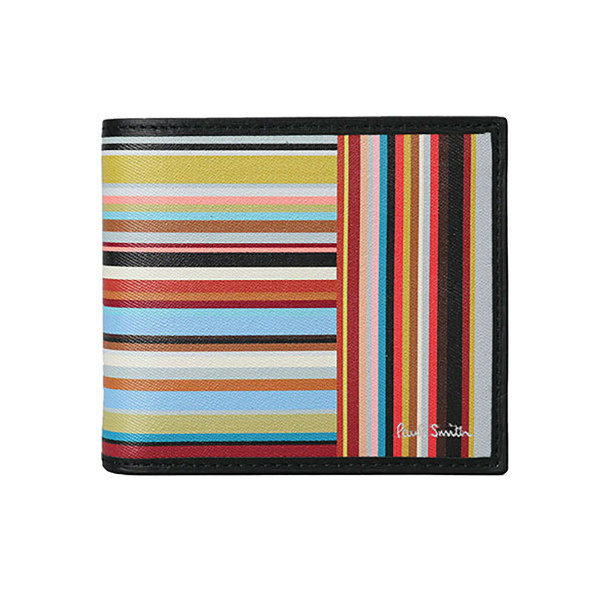 ポールスミス Paul Smith 財布 二つ折り財布 折りたたみ財布 小銭入れ付き M1A4833 LSIGPA 92 メンズ MULTISTRIPE マルチカラー