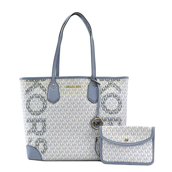 マイケルコース MICHAEL KORS バッグ トートバッグ ショルダーバッグ 30S9GV0T4B 85 EVA LG TOTE エヴァ ラージトート OPTIC WHITE ライトブルー