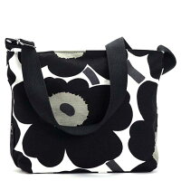 マリメッコ バッグ marimekko ショルダーバッグ レディース OSMA 043459 PIENI UNIKKO ナナメガケ BK 030 オズマ 斜め掛けバッグ コットン ウニッコ ホワイト+ブラック 新品 正規品 未使用