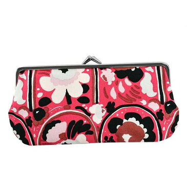 マリメッコ marimekko がま口 ポーチ マルチケース SILMALASI KUKKARO 048972 385 KARUSELLI ピンク系マルチ
