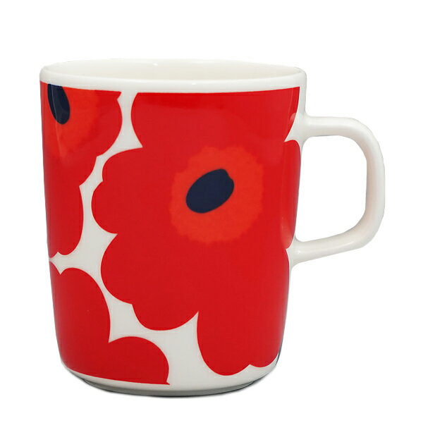 マリメッコ marimekko マグカップ カップ コップ 063431 001 OIVA UNIKKO MUG 2.5DL WHITE/RED ウニッコ柄レッド+ホワイト