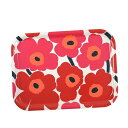 マリメッコ marimekko トレー お盆 プレート 067766 001 MINI UNIKKO TRAY ミニウニッコ トレイ WHITE/RED ウニッコ柄ホワイト+レッド系マルチ