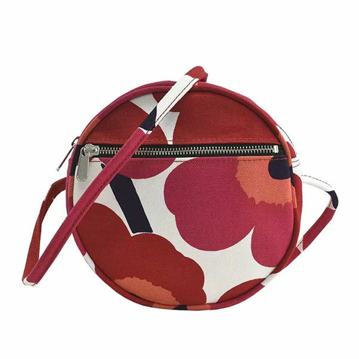 マリメッコ marimekko バッグ 斜め掛けバッグ ポシェット ショルダーバッグ 048293 001 LIIA リーア PIENI UNIKKO ウニッコ ホワイト+レッド+ピンク系