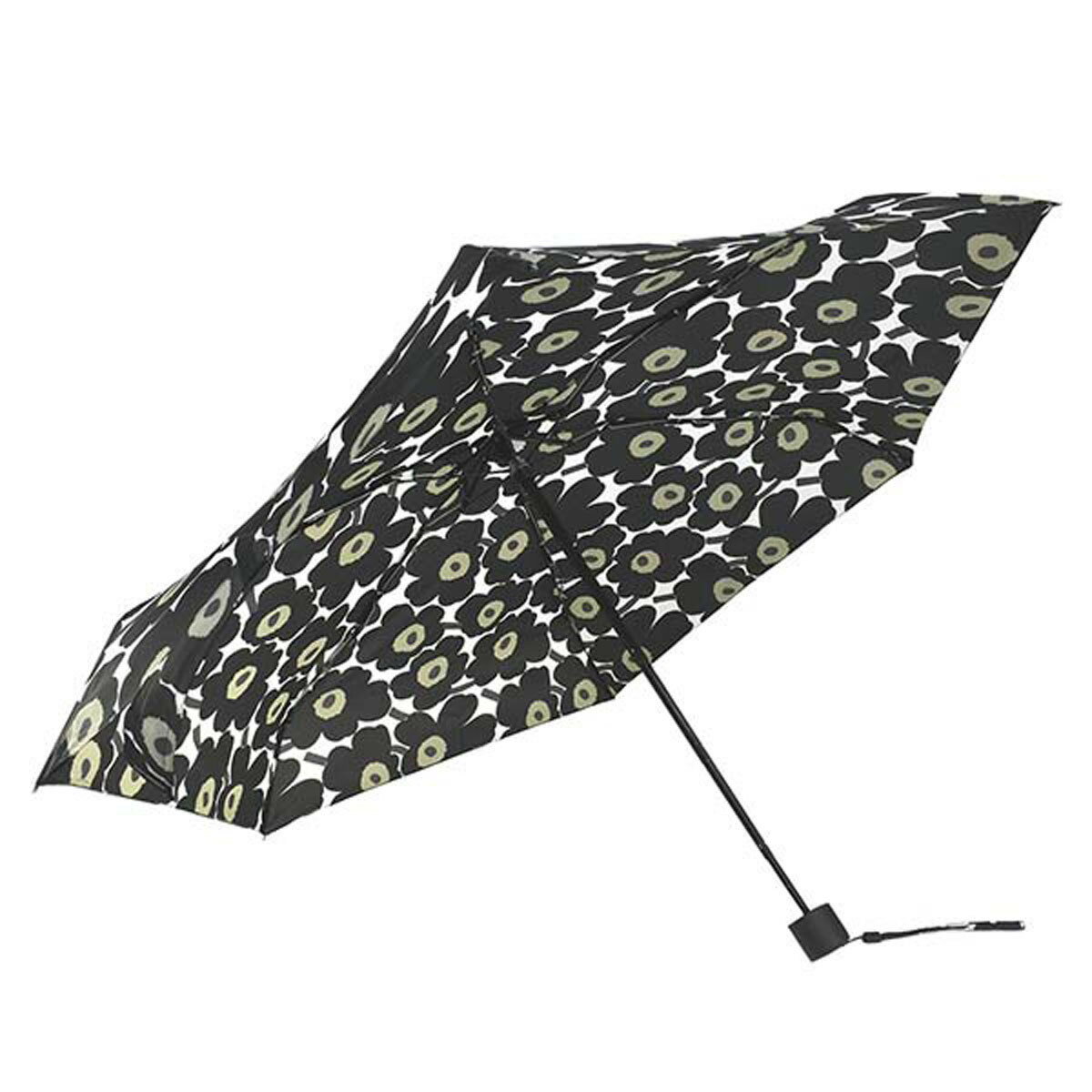 マリメッコ  マリメッコ marimekko 折りたたみ傘 傘 雨傘 折り畳み 048857 030 MINI MANUAL UMBRELLA ミニ マニュアル アンブレラ MINI UNIKKO ブラック系