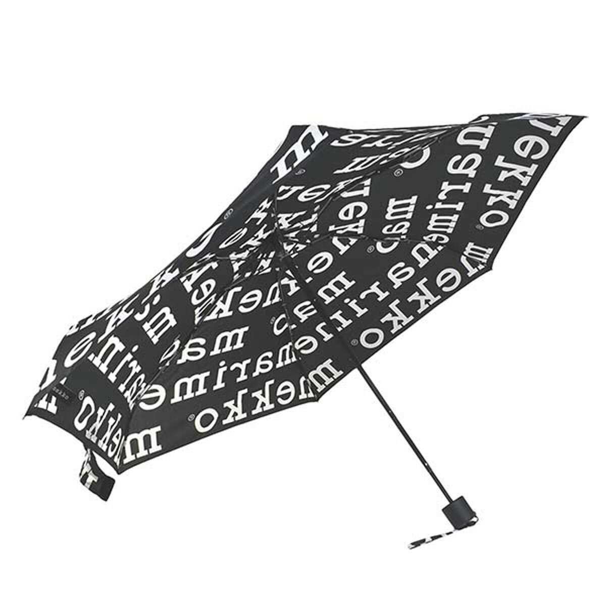 マリメッコ  マリメッコ marimekko 折りたたみ傘 傘 雨傘 折り畳み 048859 910 MINI MANUAL UMBRELLA ミニ マニュアル アンブレラ MARILOGO ブラック+ホワイト