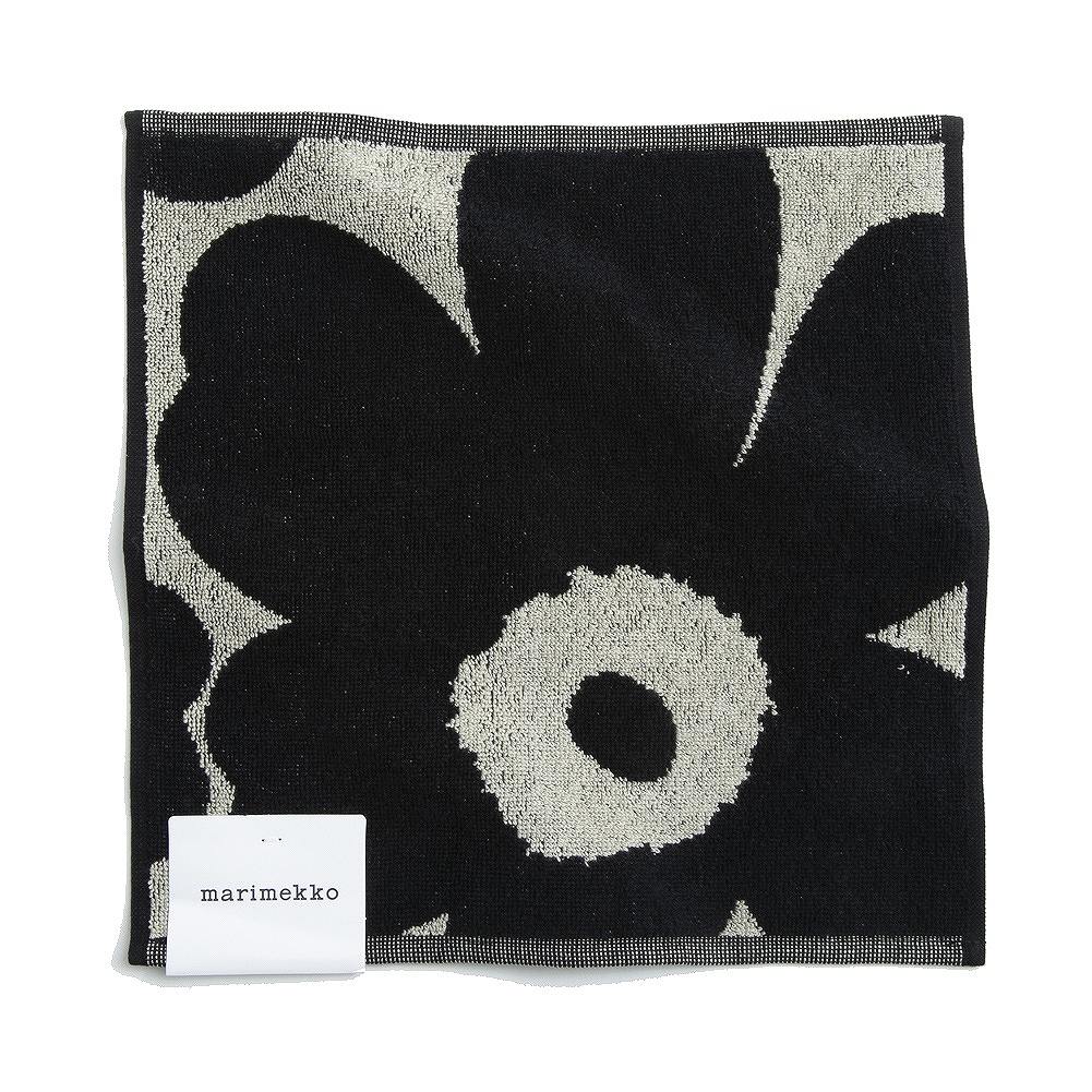 【楽天スーパーSALE対象商品】マリメッコ marimekko タオル ミニタオル ハンドタオル ハンカチ 071203 980 NEW UNIKKO MINI TOWEL 30×30CM ニューウニッコ BLACK/SAND ブラック系