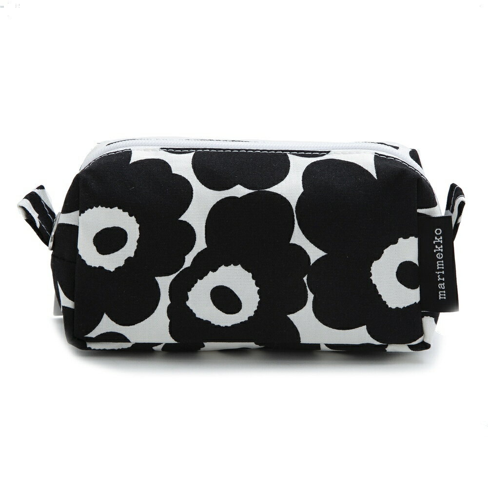 マリメッコ marimekko ポーチ 化粧ポーチ マルチケース NEW TIISE ニューティーセ 071294 190 MINI UNIKKO ウニッコ COSMETIC BAG コスメティックバッグ ホワイト+ブラック系