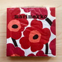 マリメッコ marimekko ペーパーナプキン 紙ナプキン ランチサイズ 20枚 552610 UNIKKO ウニッコ red レッド