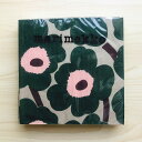 マリメッコ marimekko ペーパーナプキン 紙ナプキン ランチサイズ 20枚 552625 UNIKKO ウニッコ green rose ライトベージュ+...