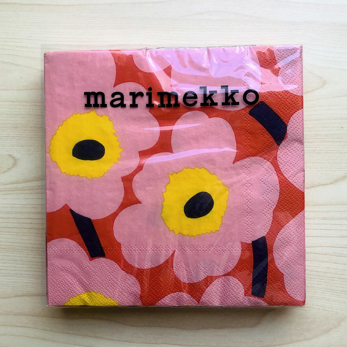 【楽天スーパーSALE対象商品】マリメッコ marimekko ペーパーナプキン 紙ナプキン ランチサイズ 20枚 552657 UNIKKO ウニッコ rose orange オレンジ+ピンク系