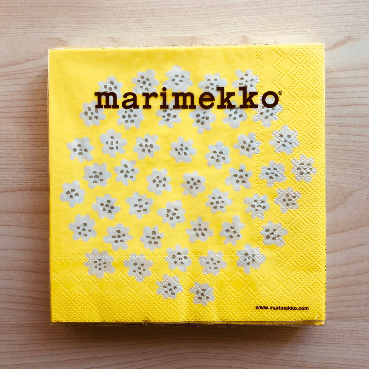 マリメッコ marimekko ペーパーナプキン 紙ナプキン ランチサイズ 20枚 575770 PUKETTI プケッティ yellow 花柄 イエロー