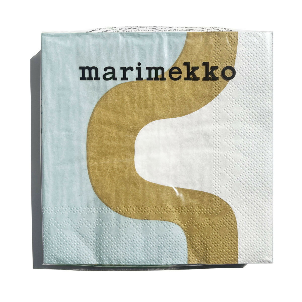 マリメッコ marimekko ペーパーナプキン 紙ナプキン ランチサイズ ihr 20枚 878809 SEIREENI セイレーニ gold ゴールド+ライトブルー系 北欧