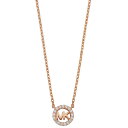 マイケルコース Michael Kors ネックレス ペンダント アクセサリー MKC1726CZ791 anmk00266l MKロゴ PAVE LOGO CHARM NECKLACE ローズゴールド+クリア