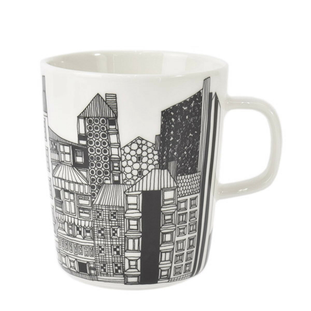 マリメッコ marimekko マグカップ コップ 単品 1個 食器 63297 195 オイヴァ OIVA MUG 2.5DL ホワイト+ブラック+オレンジ系 北欧