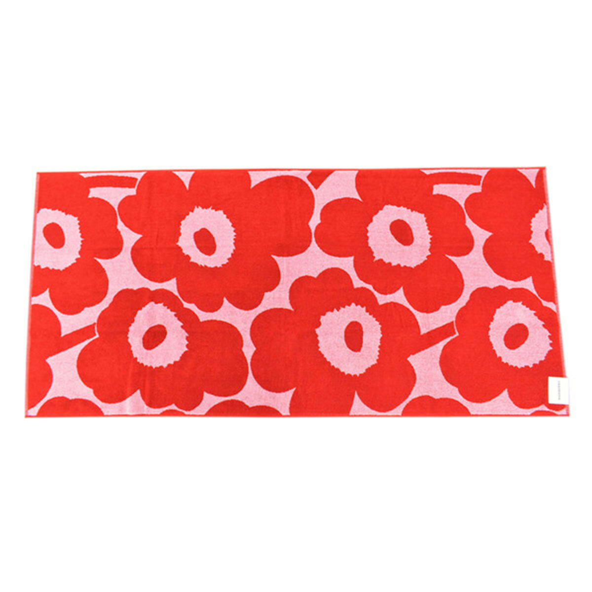 マリメッコ marimekko タオル バスタオル 071201 331 BATH TOWEL 70X150cm UNIKKO ピンク+レッド系 北欧