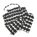 マリメッコ marimekko エプロン ミトン セット 071708 190 KITCHEN TEXTILE SET キッチン テキスタイル セット RASYMATTO ブラック系 北欧