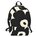 マリメッコ marimekko バックパック リュックサック 091650 192 ENNI UNIKKO BACKPACK エンニ BLACK/OFF-WHITE ホワイト ブラック 北欧