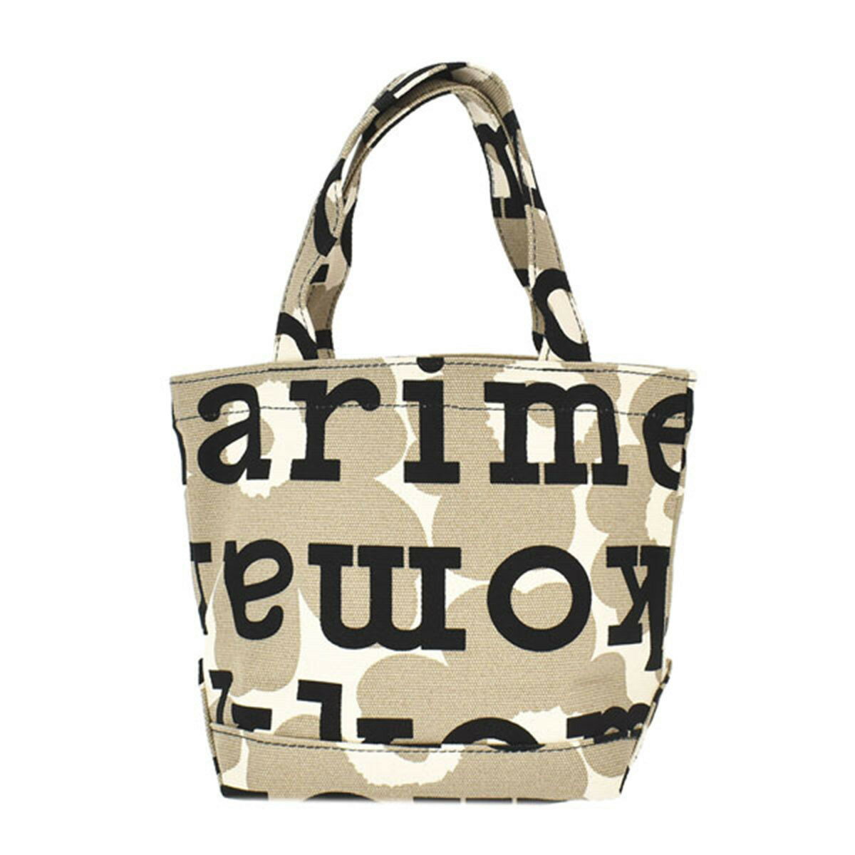 マリメッコ marimekko バッグ ハンドバッグ トートバッグ ミニトート 091685 889 PIENI AHKERA ピエニ アーケラ UNIKKO LOGO ベージュ+ブラック系 北欧