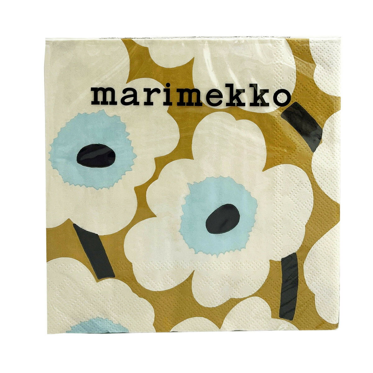 マリメッコ marimekko ペーパーナプキン 紙ナプキン ランチサイズ ihr 20枚 552669 UNIKKO ウニッコ cream gold ベージュゴールド系+オフホワイト 北欧