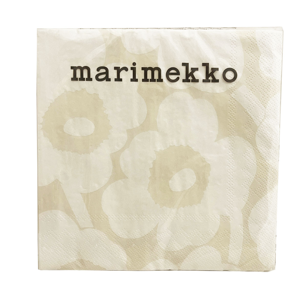 マリメッコ marimekko ペーパーナプキン 紙ナプキン ランチサイズ ihr 20枚 552698 UNIKKO ウニッコ white grey ライトグレーベージュ+ホワイト系 北欧